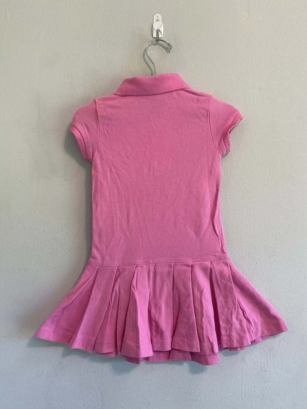 Vintage Ralph Lauren Pink Ruffle Polo Dress Girls 2T